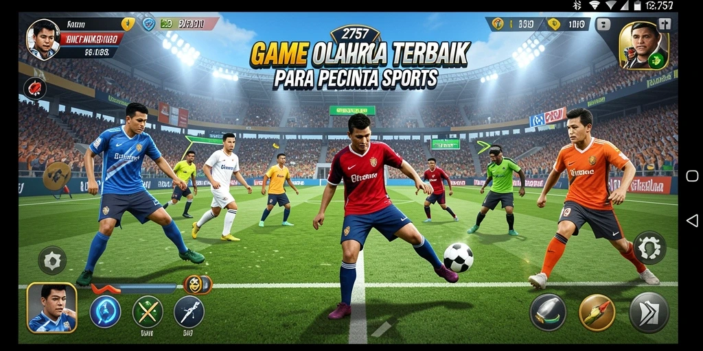 Tampilan gameplay menarik di 2757 dengan aksi olahraga seru.
