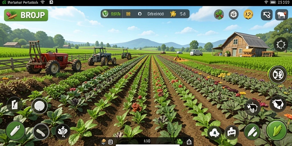 Screenshot BROJP menampilkan gameplay bertani yang menyenangkan dan interaktif.