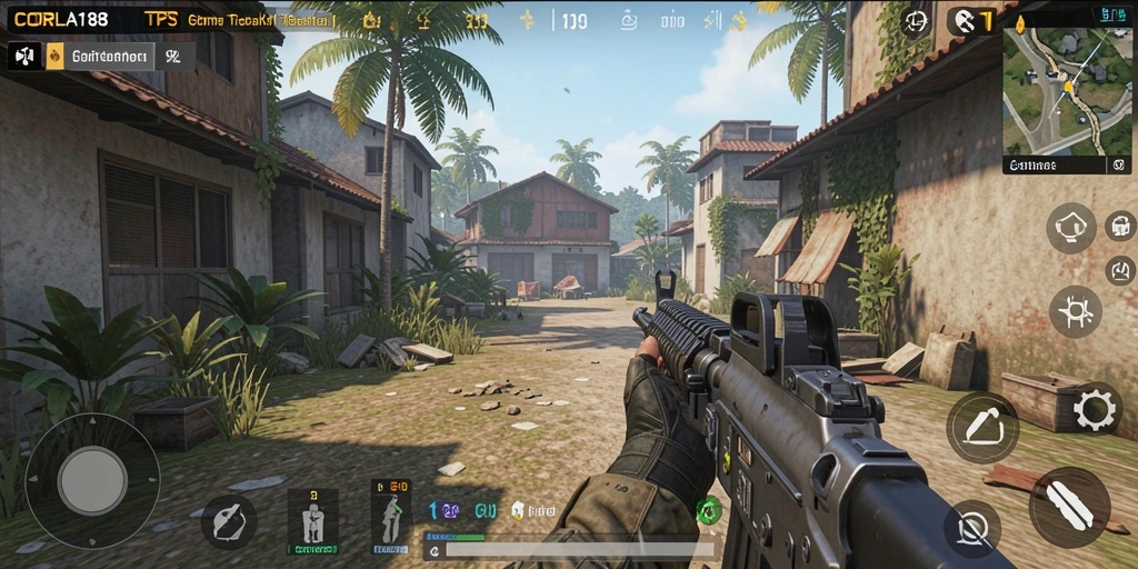 Screenshot gameplay CORLA188 dengan aksi tembak-menembak yang mendebarkan.