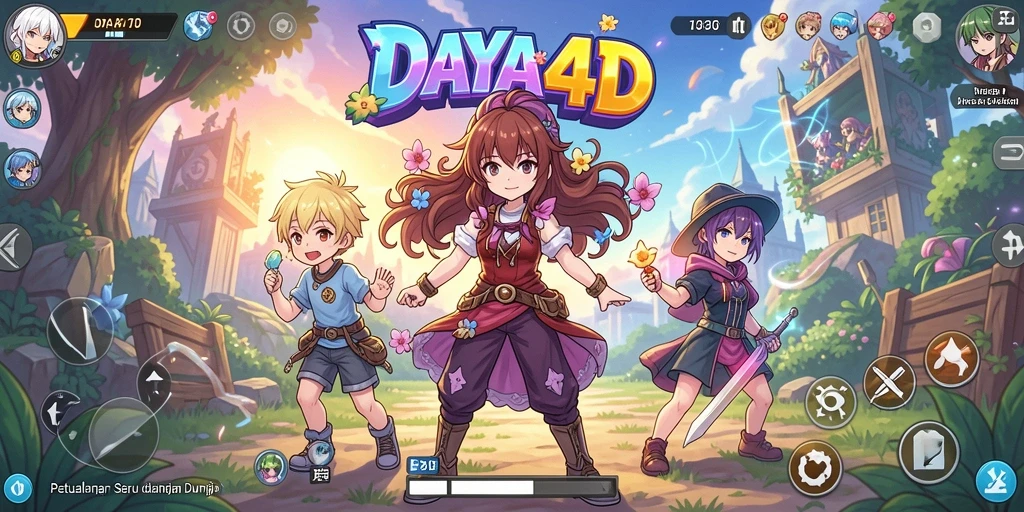 Tampilan gameplay menakjubkan dari DAYA4D dengan karakter Anime.