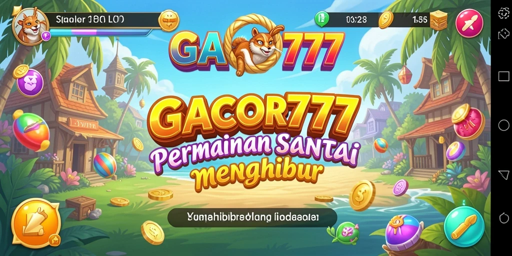 Tampilan gameplay menarik dengan desain yang cerah.