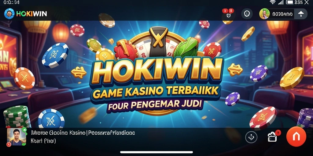 Tampilan menarik dari gameplay kasino di HOKIWIN.