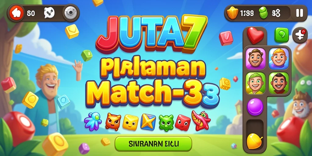 Tampilan screenshot <strong>JUTA7</strong> menunjukkan gameplay mencocokkan elemen yang seru.