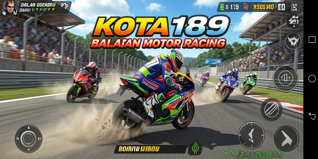 Gameplay KOTA189 yang mendebarkan dalam balapan motor.